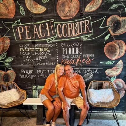 Peach cobbler chalk wall