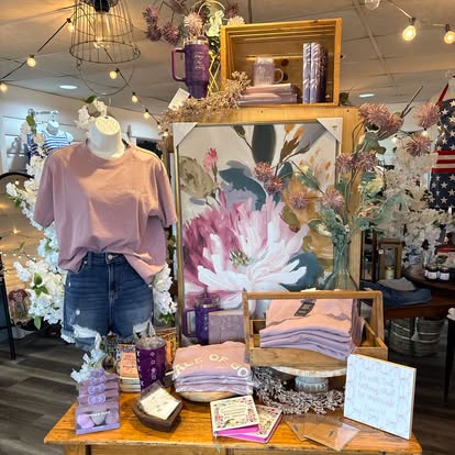 Pink display inside Brown's Accents